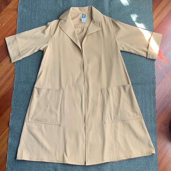 Khaki Tan Belted Jacket Vintage Anne Klein, Size S/M - Picture 8 of 12